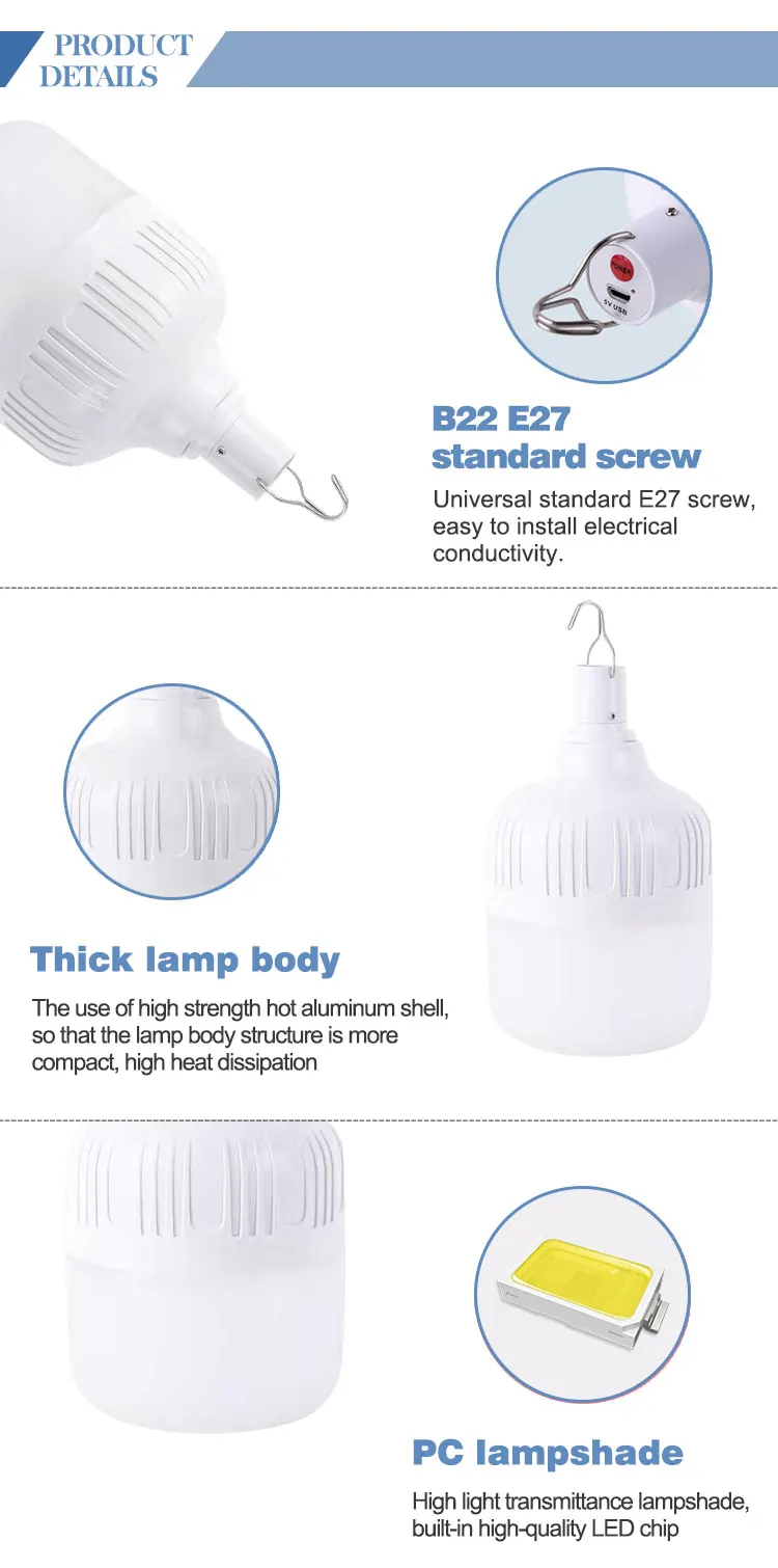 IC 12W rechargeable rechargeable led work light with built-in battery
