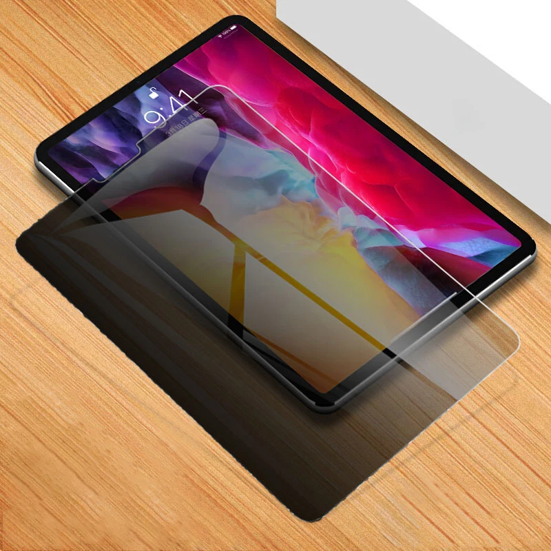 2.5D flat transparent anti-peep 0.33 China Aluminum 28 degrees Anti-peep AB glue drop angle for ipad Flat tempered film