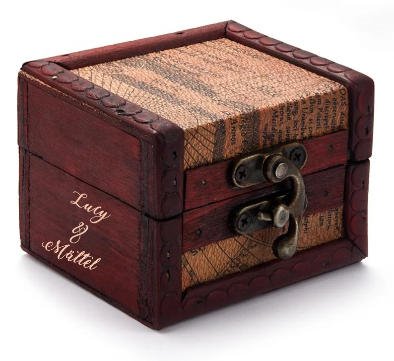 Винтажная деревянная коробка для ключей, Маленькая деревянная коробка для упаковки ключей в рулоне пленки