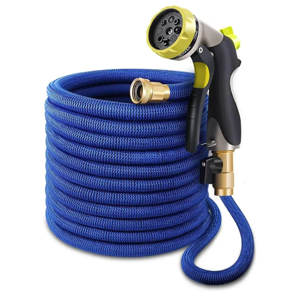 
25FT 50FT 75FT 100FT Expandable Garden Hose double layers solid brass fitting Expandable Water Hose 