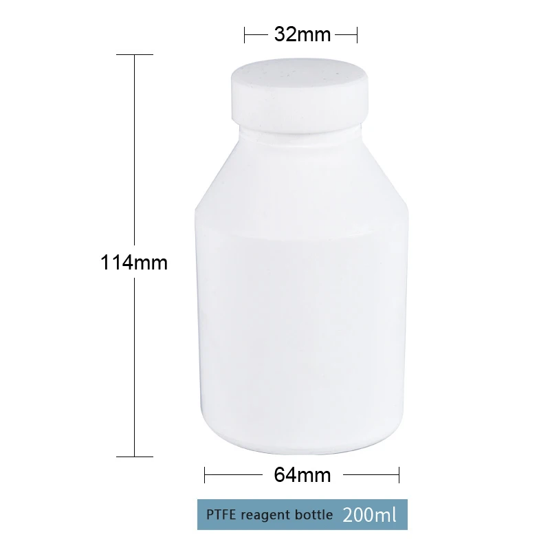 Poly Fluoroethylene Lab Reagent Use Narrow or Wide Mouth Capacity Durable PTFE Bottle