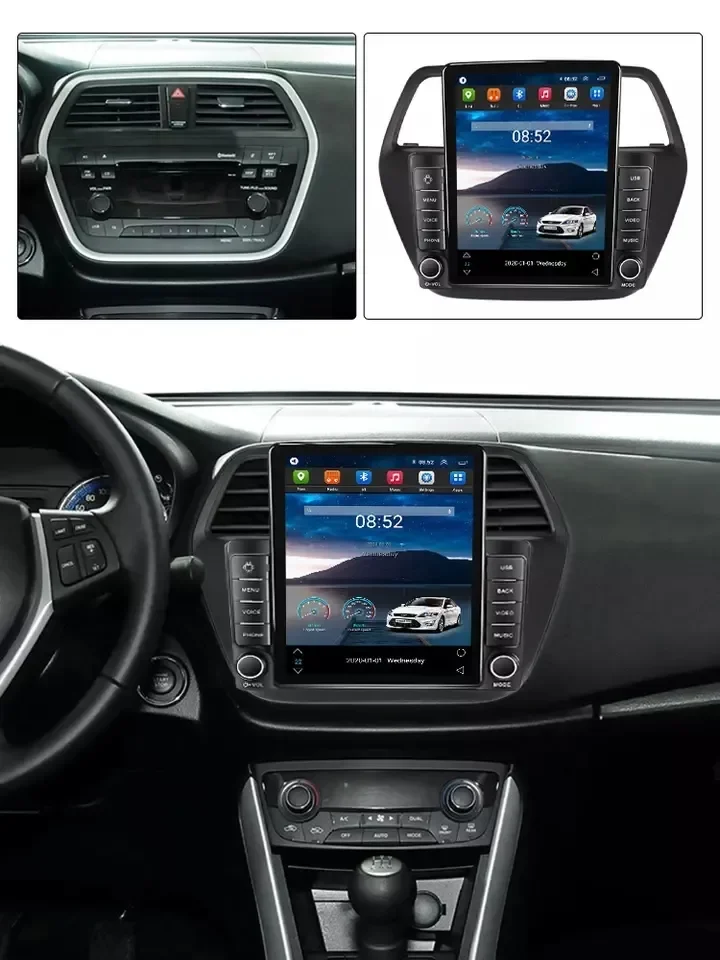 Android 13 IPS 2.5D экран автомобиля видео для Suzuki S-Cross SX4 2014 2016 2017 8 + 128 ГБ ADAS DVR GPS BT стерео