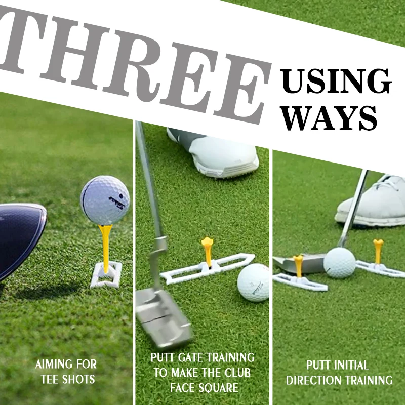 Golf Plastic Tee Accurate Aiming with Great Consistency Robotically Tested to Reduce Ball Spin Pack of 3 Golf Accessory
