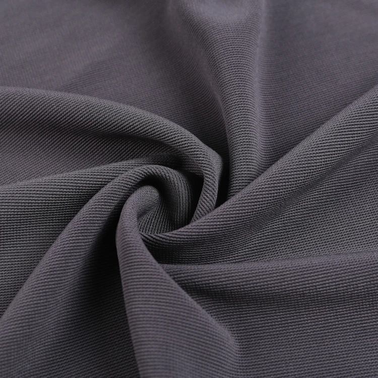 knitted spandex  polyester fabric ottoman textile for garment