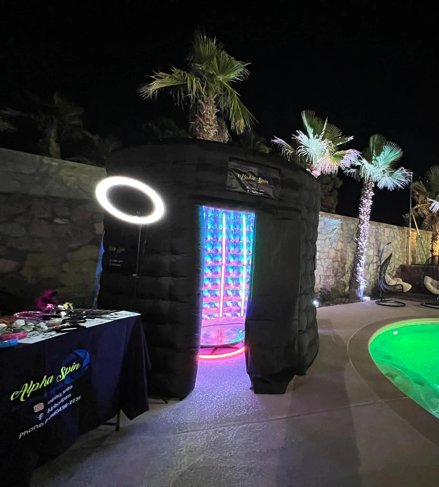 Новый стиль 360 градусов видео камера светодиодные огни Vogue стенд корпус фото стенд фон для вечеринки мероприятия