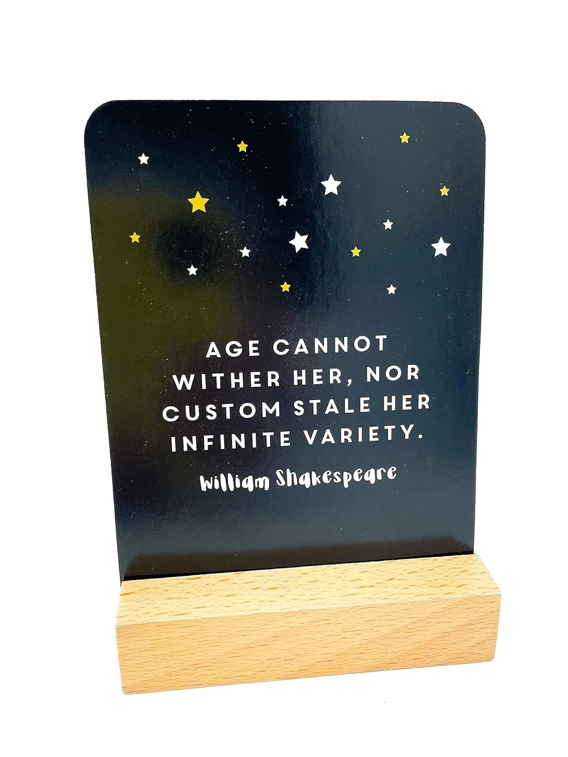 Custom Affirmations Cards Printed Wooden Standers with Gold Stamping Hot Foil for Kids and Women Packaged in Box