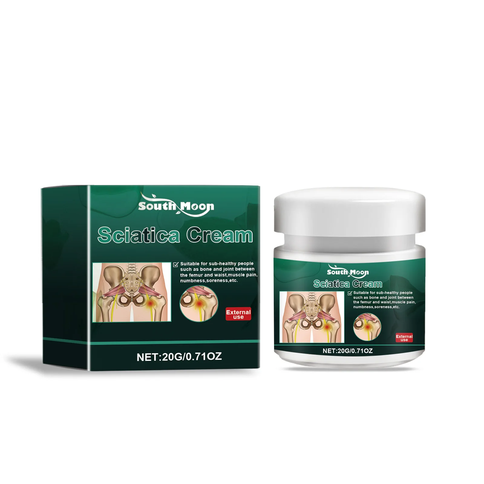 Private label 20g Sciatica Cream Ointment for Sciatic Nerve Pain/Lower Back Pain/Muscle Aches and Pains Cream oem