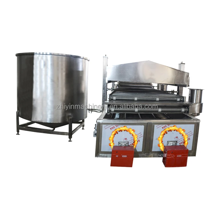 Автоматическая непрерывная машина для жарки закусок Namkeen, промышленная глубокая жаровня с рыбным шаром, газовая жаровня