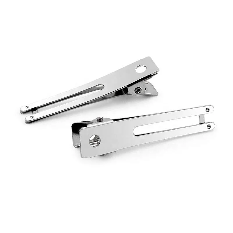 Women clips accessories raw metal tie tac hair clips baby girl hair section alligator hair clips