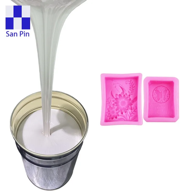 Free sample clear color liquid rtv2 silicone rubber for making soap molds