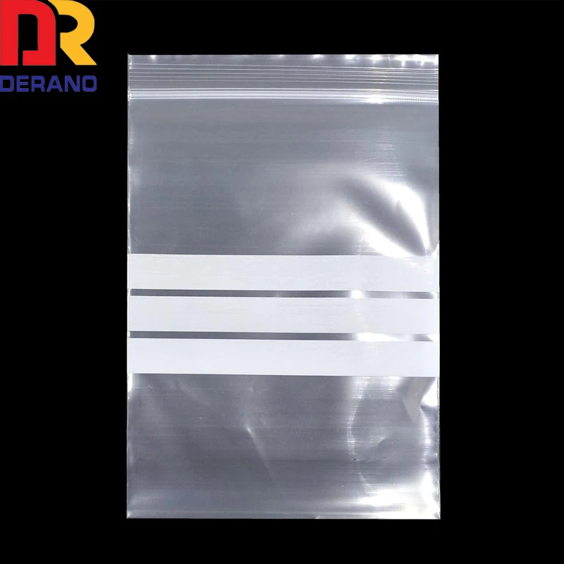 Writable ziplock reseal Transparent plastic pocket sealed bag food packaging tea storage reusable ziplock bag
