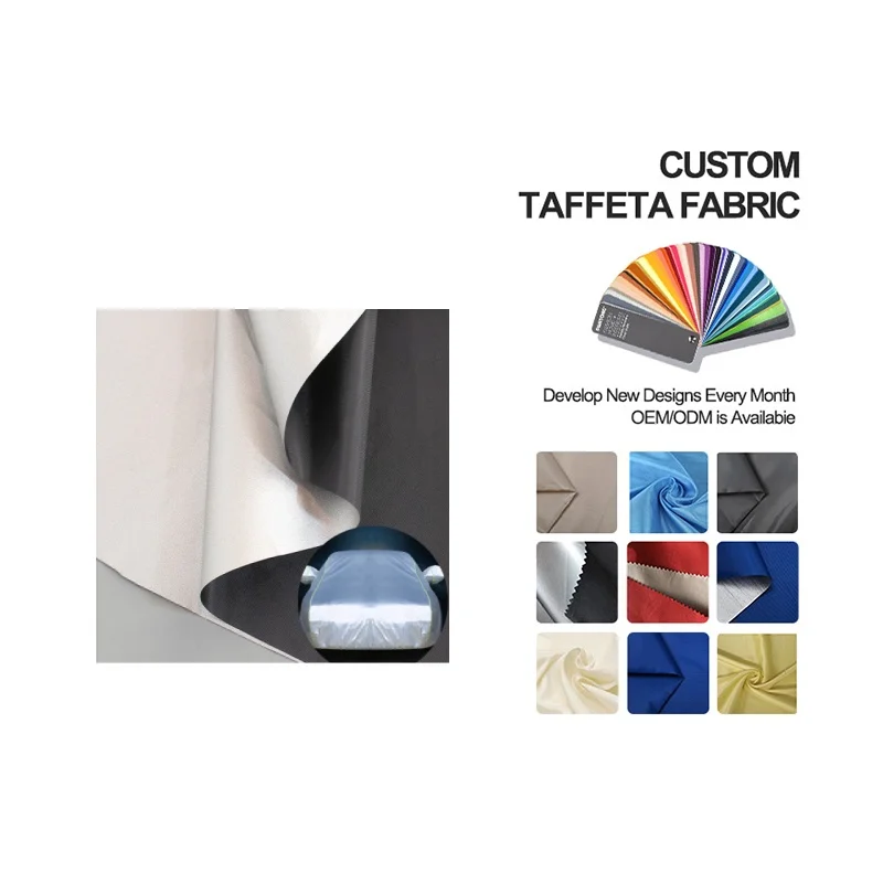 Factory Shop Silver Coat 190t Polyester Woven Taffeta Fabric Lining For Bag