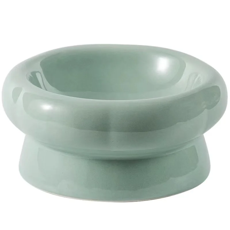 CN Wholesales High quality Ceramic Cat Bowl Pet Accessories neck protection pet supplies for cats dogs eating and drinking