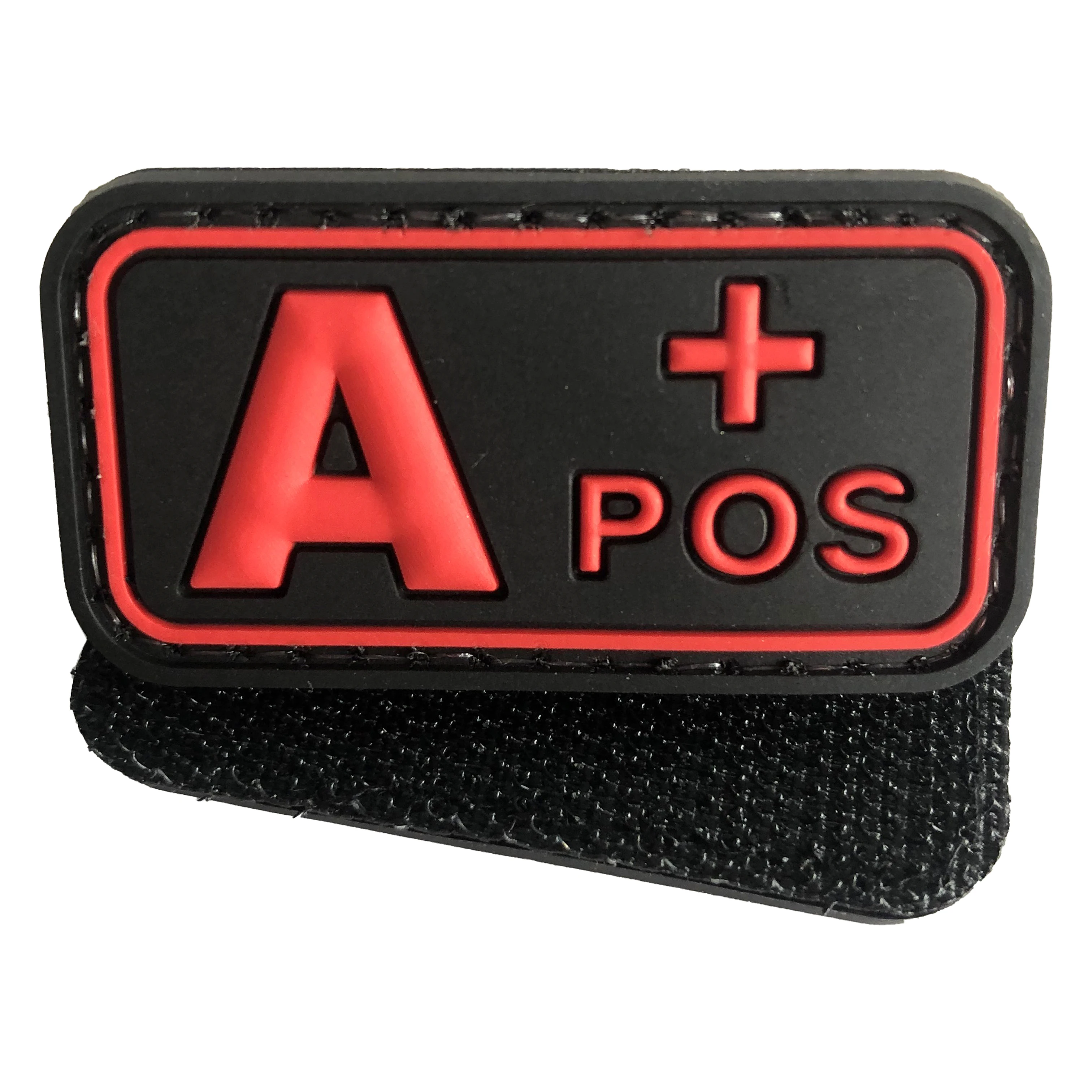 Negative Positive Blood Type Patch Four Group Medic PVC Rubber Badges Patch for Clothes A+ A- B+ B-AB+ AB- O+ O-