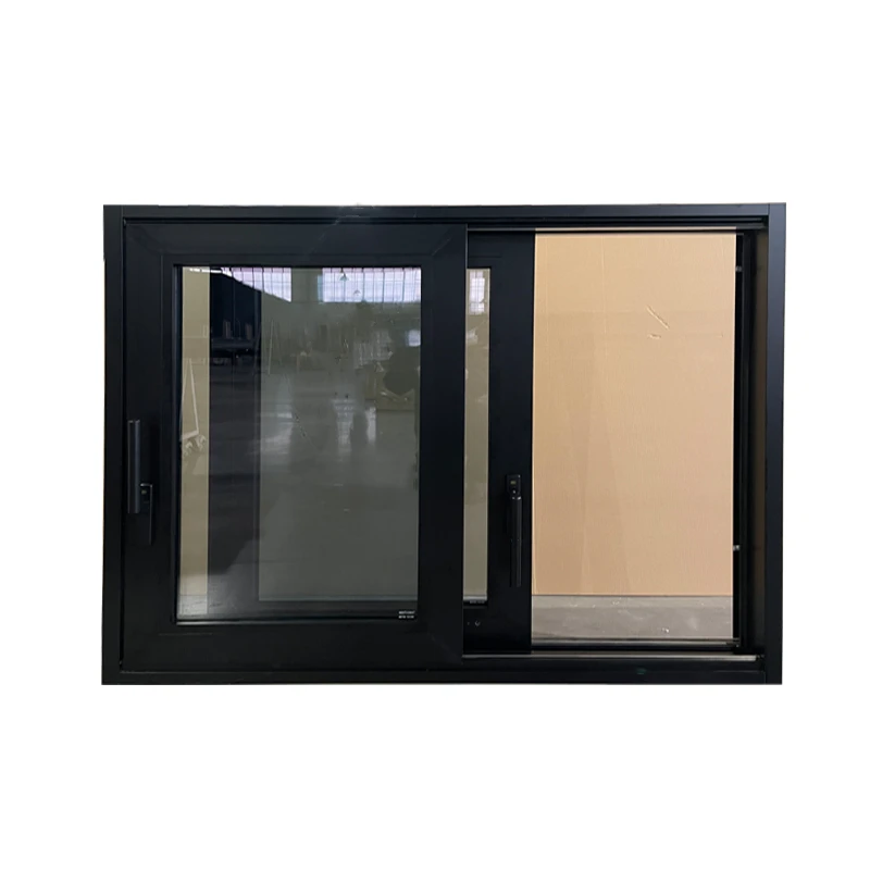Minglei High Quality Black Aluminum Sliding Window Double Glazed Windows