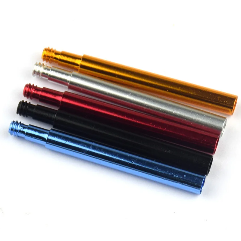 BIKE French Valve Extenders Caps Core Adapter RED And BLACK Alloy Stem 40 50 60 70mm W/ Alloy Cap & Tool