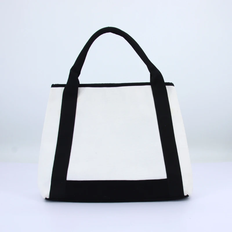 OEM Waxed Beach Tote Bag Wax Canvas Tote Heavy Cotton Shopping Bag Leather Handle