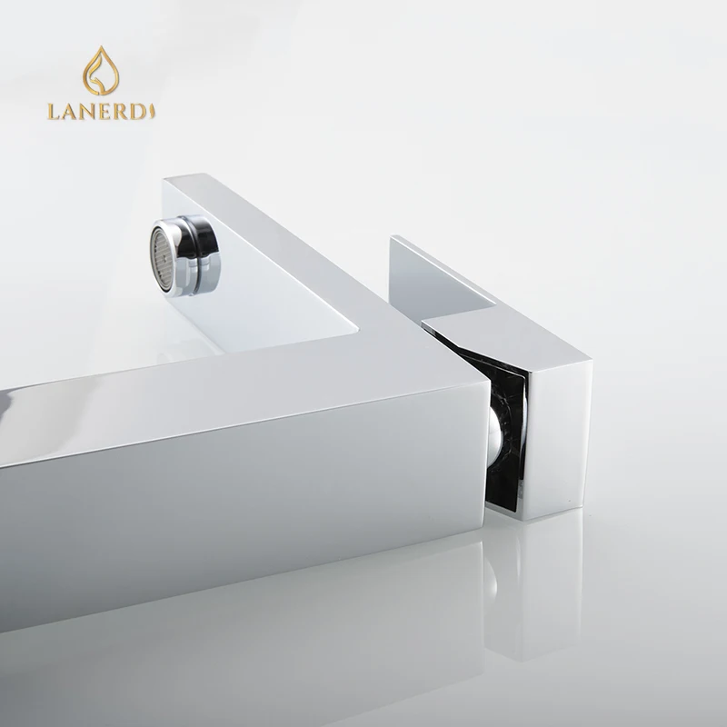 cUPC UPC Watermark Faucet Square Stainless Steel Basin Mixer Tap Single Hole UPC Bathroom Faucet