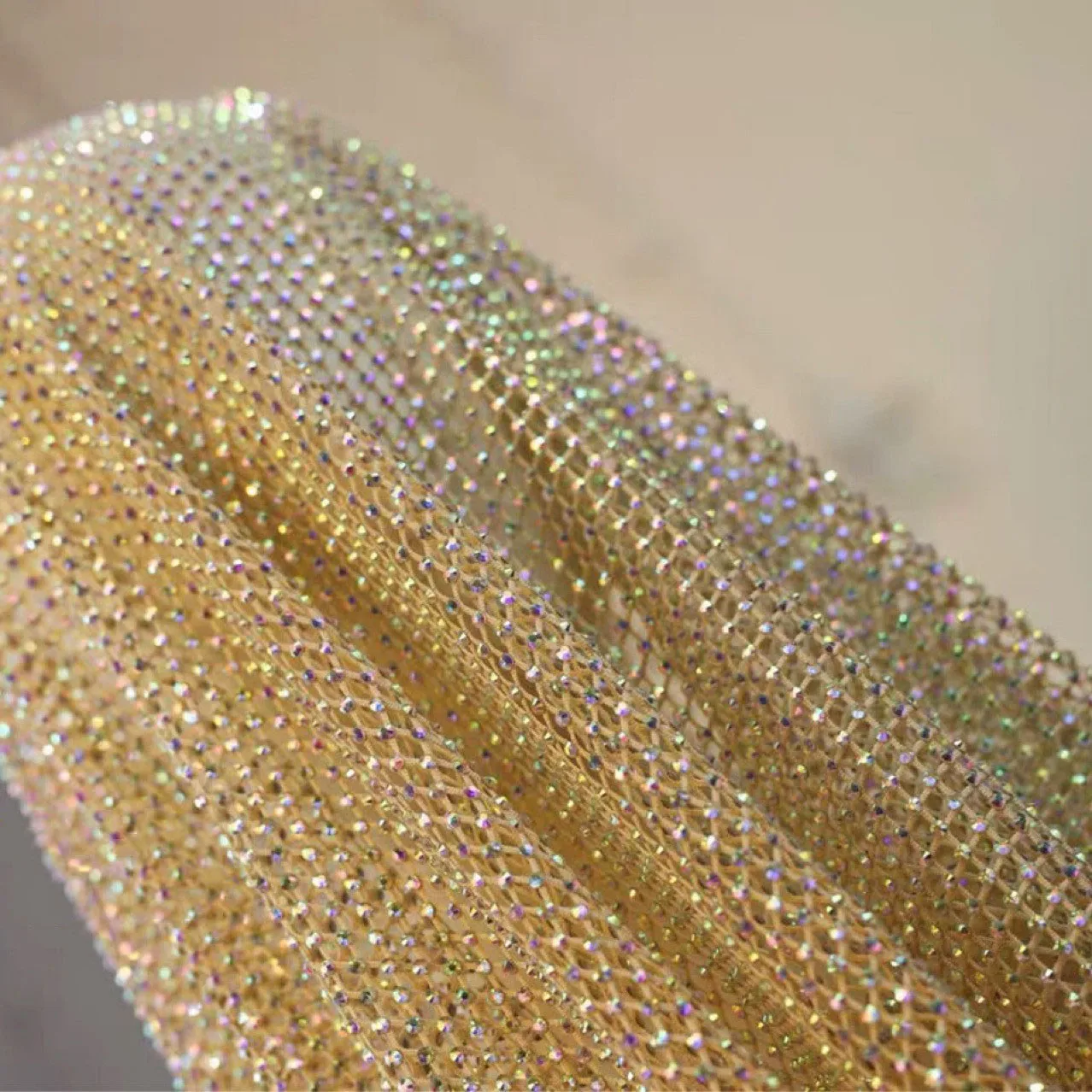 Decorative Hotfix Rhinestone Mesh Fabric For Dress Bag Shoes