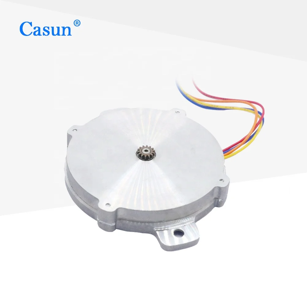 Dia.57mm Pancake Cctv Motor Stepper  1.8degree Round 500 Vdc Stepper Motor