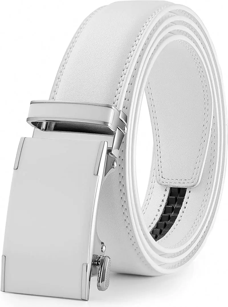 Alfa PU Leather Ratchet Belts 35MM Comfort Belts Adjust To Fit