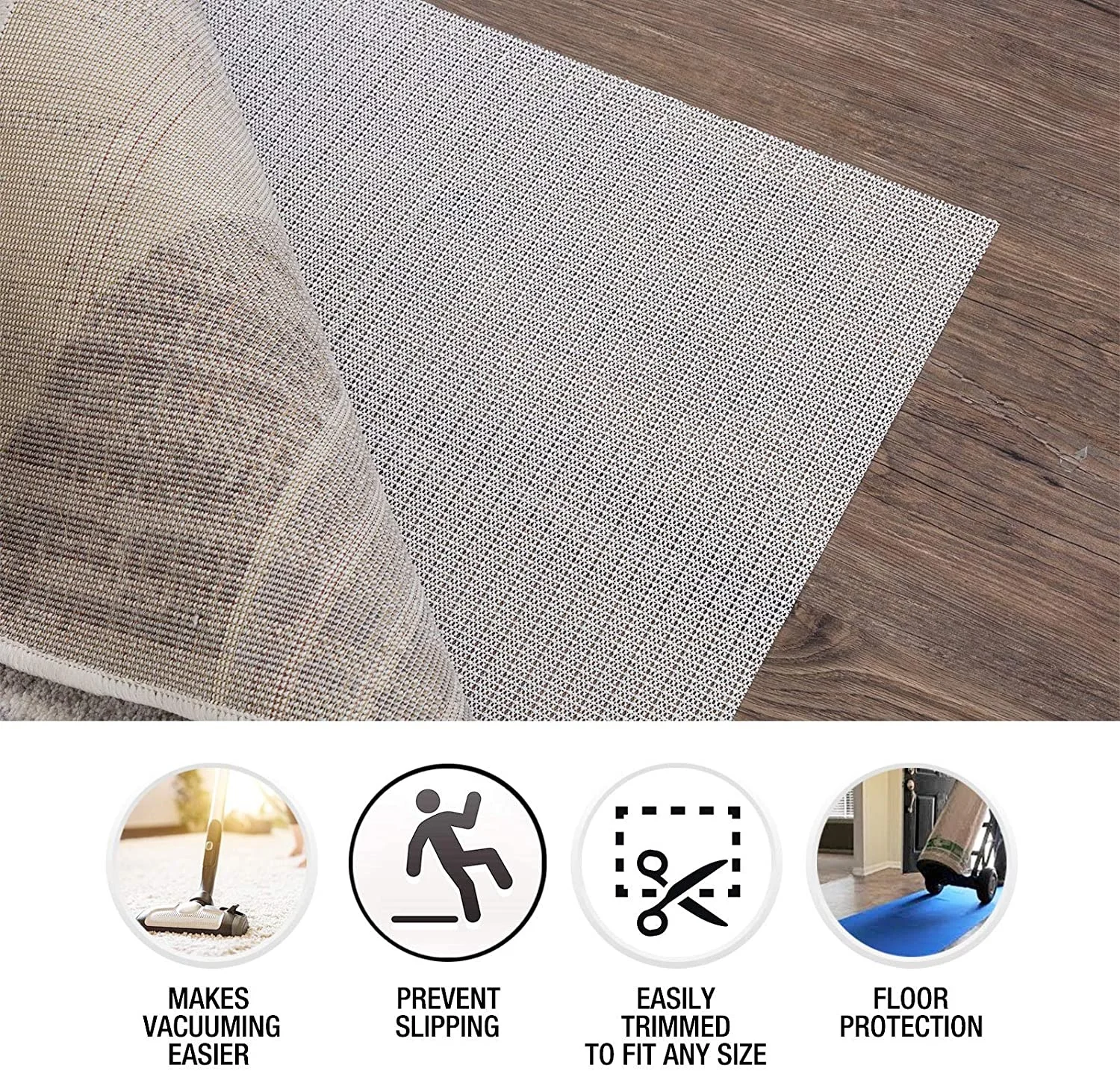 Factory Supper Grip Thick Padding Adds Cushion Prevents Sliding Rug Gripper Non Slip Rug Pad Underlay Mat for Hardwood Floors