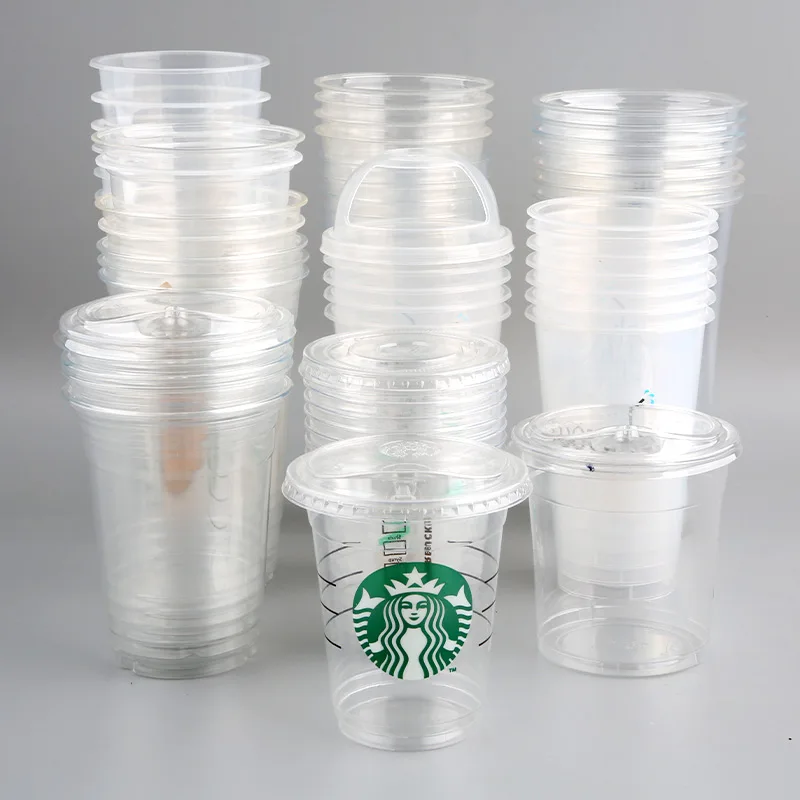 8oz 10oz 12oz 16oz 24oz 32oz Custom Printing Logo Pp Pet Disposable sealing film dessert clear u shape plastic cup with lid