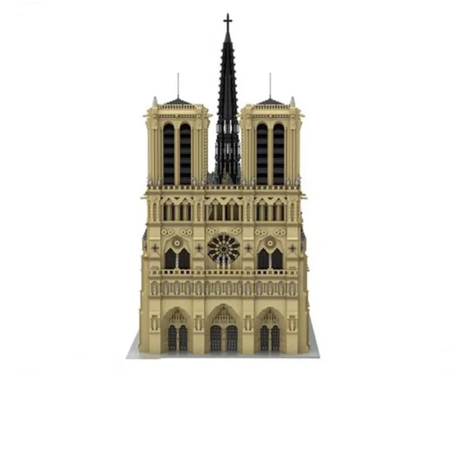 63190pcs MOC-43974 Notre-Dame De Paris Church 21061 Cathedral Modular Street View Building Block Kid Christmas Gifts 10305 10316