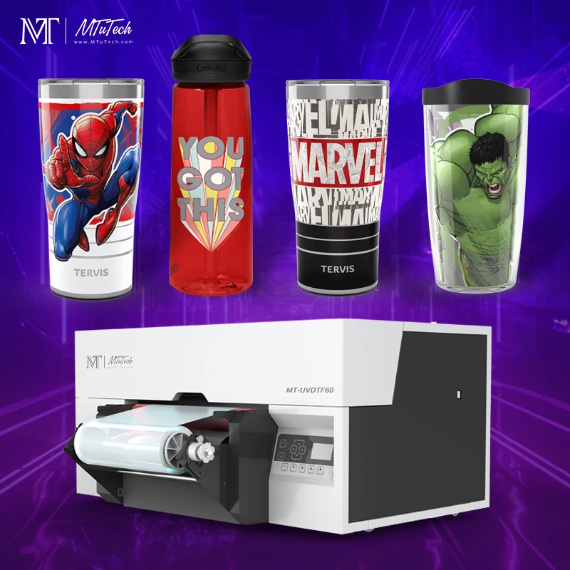 2023 Factory High Quality Digital Printer Uv Dtf 30cm Crystal Label Machine With i3200 Heads for cosmetic bottle glass