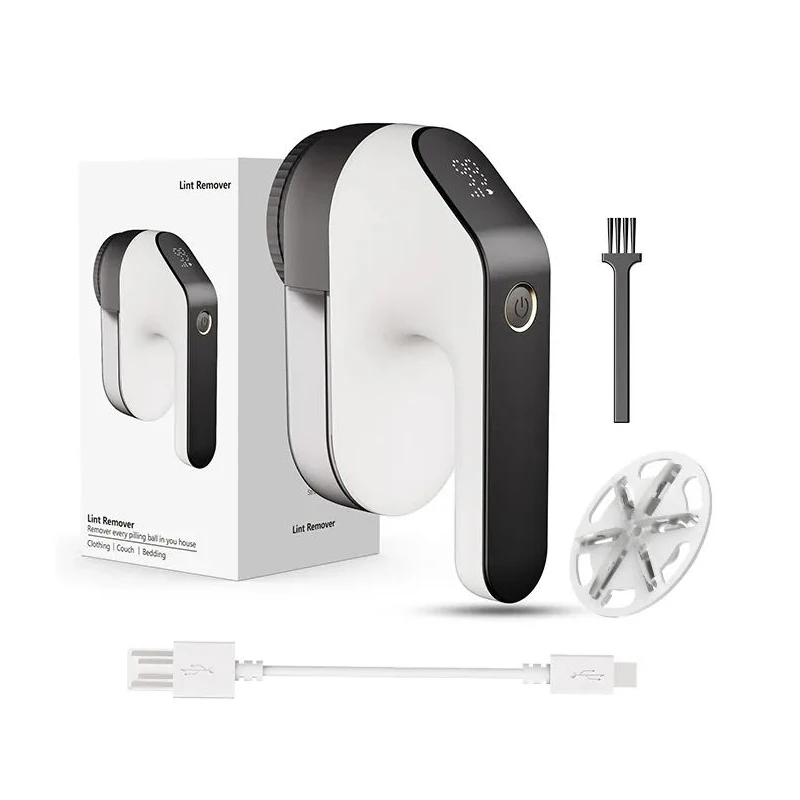LED display Fabric Shaver Portable Electric Mini Clothes Fabric Lint Remover 6 Blade