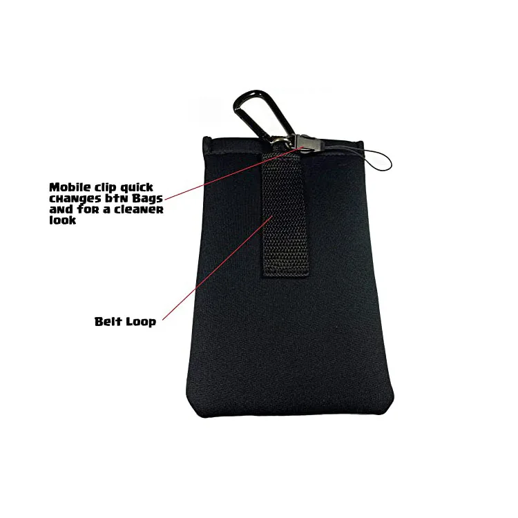 Sunglasses Case Cover Carabiner Card Bag Neoprene Phone Pouch With Belt Clip