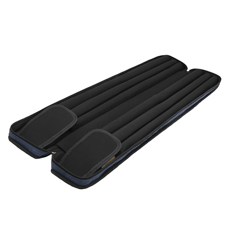 Custom Soft Snooker & Billiard Cases Waterproof Double Shoulder Straps Cue Carrying Bag for 2 Butts & 4 Shafts