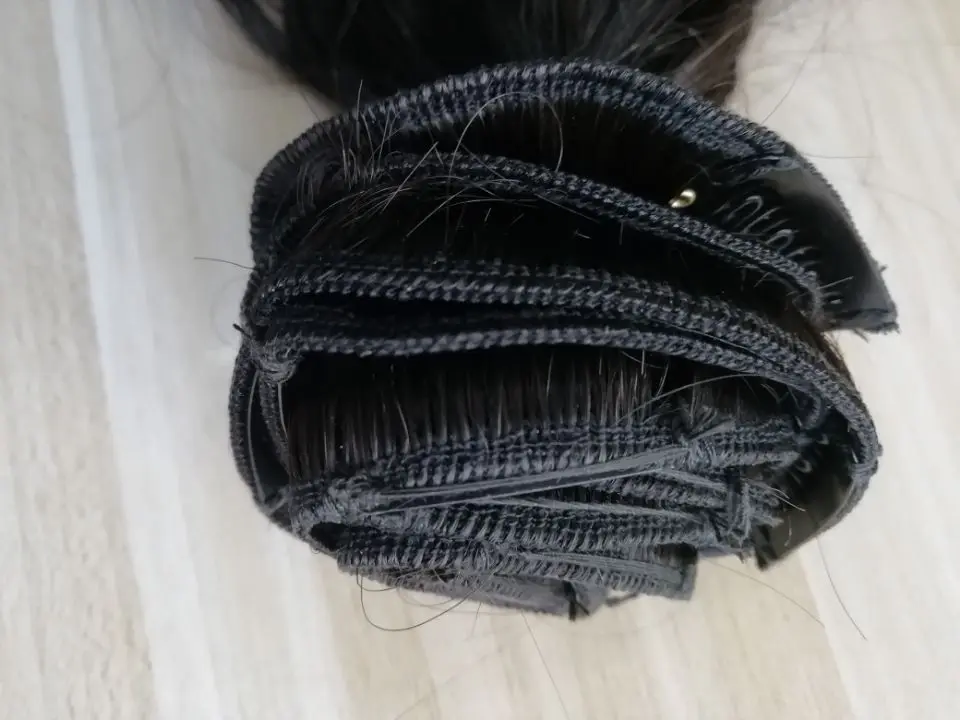 Mona hair extensions Instant Length and Volume Clip-In Hair Extensions Pure and Unprocessed Human Hair Weft Double Weft