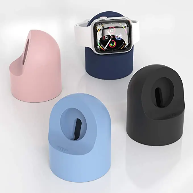 Charger Stand Silicone Charging Dock Holder for Chargers of Apple Watch Series 7/6/5/4/3/2/1/SE,Watch Charging Station Supports