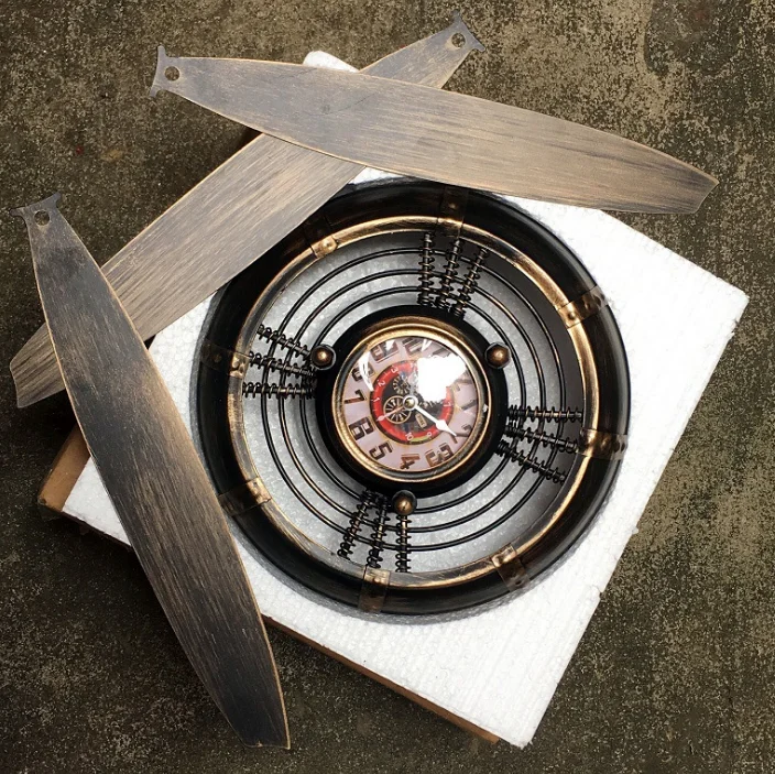 Retro industrial wind decoration airplane propeller wrought iron decoration