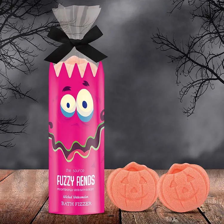Wholesale custom packaging gift set kids cbd bubble fizzy natural halloween bath