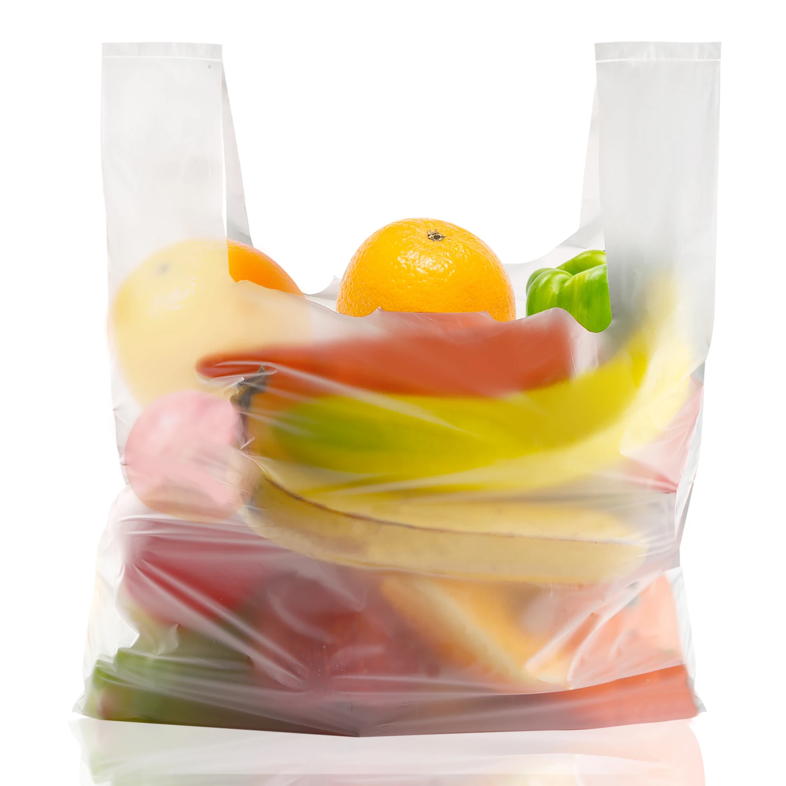 High Quality Custom Corn Starch Based Non Plastic Biodegradable T-shirt Packaging Shopping Bag