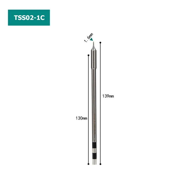 TSS02 Soldering Iron Welding Tip for QUICK TS1200A Station TSS02-SK TSS02-K TSS02-3C TSS02-I TSS02-J TSS02-1C