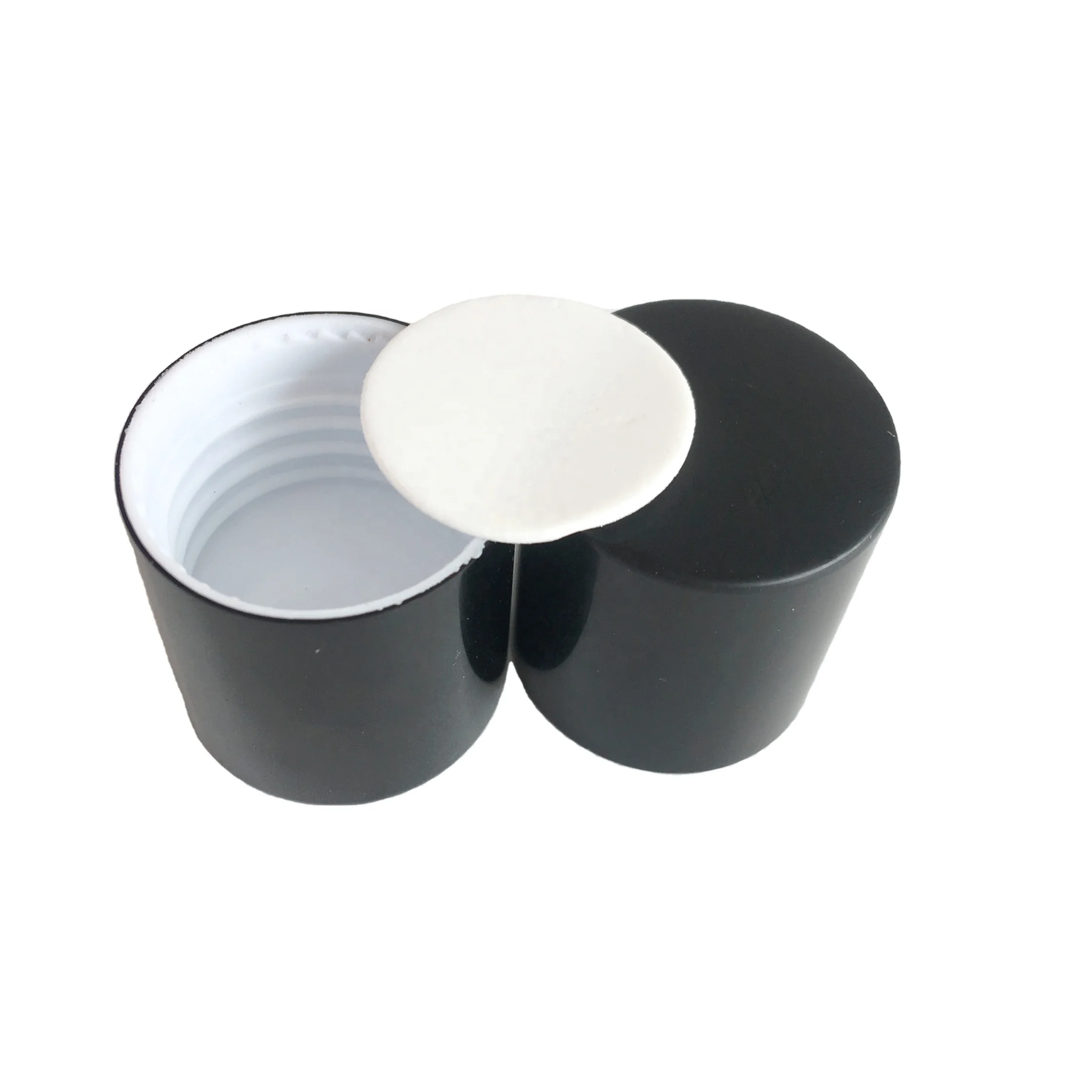 Elegant Black Aluminum Plastic Perfume Cap Easy-to-Use Screw Closure for Bottles Cosmetics and Perfumes CRIMP Feature