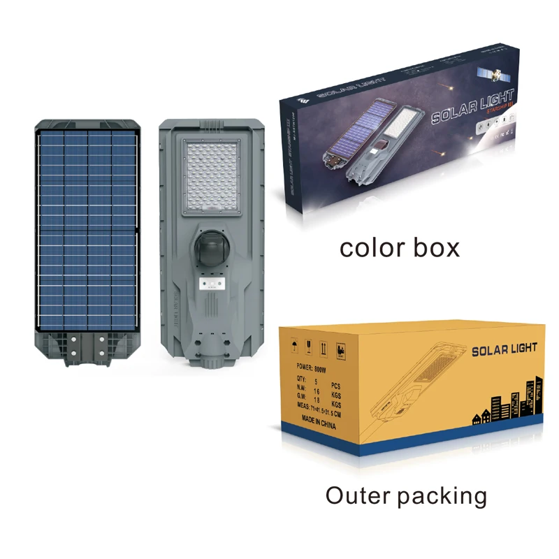Factory Direct 800W Starship III Integrated Solar Street Garden Light Energy-Saving HD 4G Camera LED Light Source Road Use