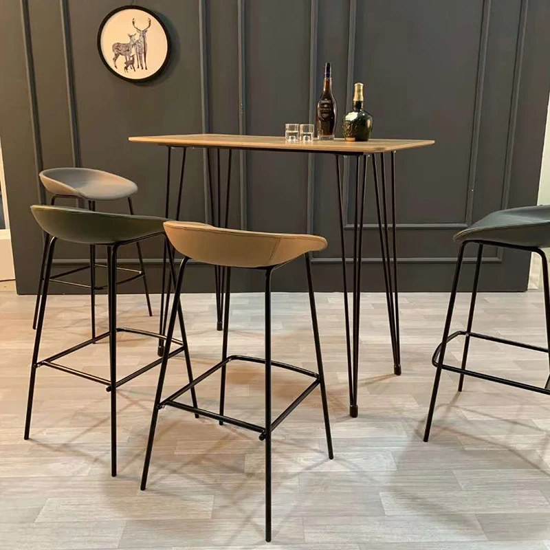 Modern nordic Hebei factory long square bar club table high table bar coffee shop tables for outdoor bar