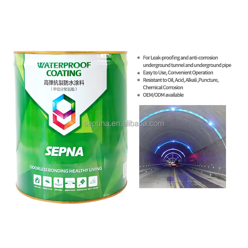 20kg pail free samples cheap price elasitc1k polyurethane waterproofing coating