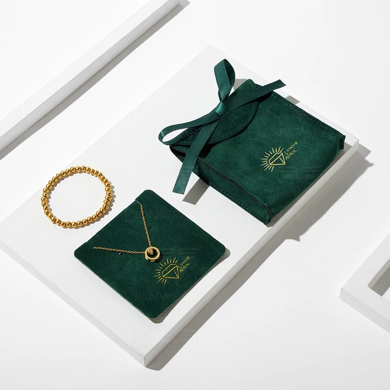 Lionwrapack OEM custom luxury eco friendly jewelry packaging box packaging display for jewelry bag and Jewelry pouch