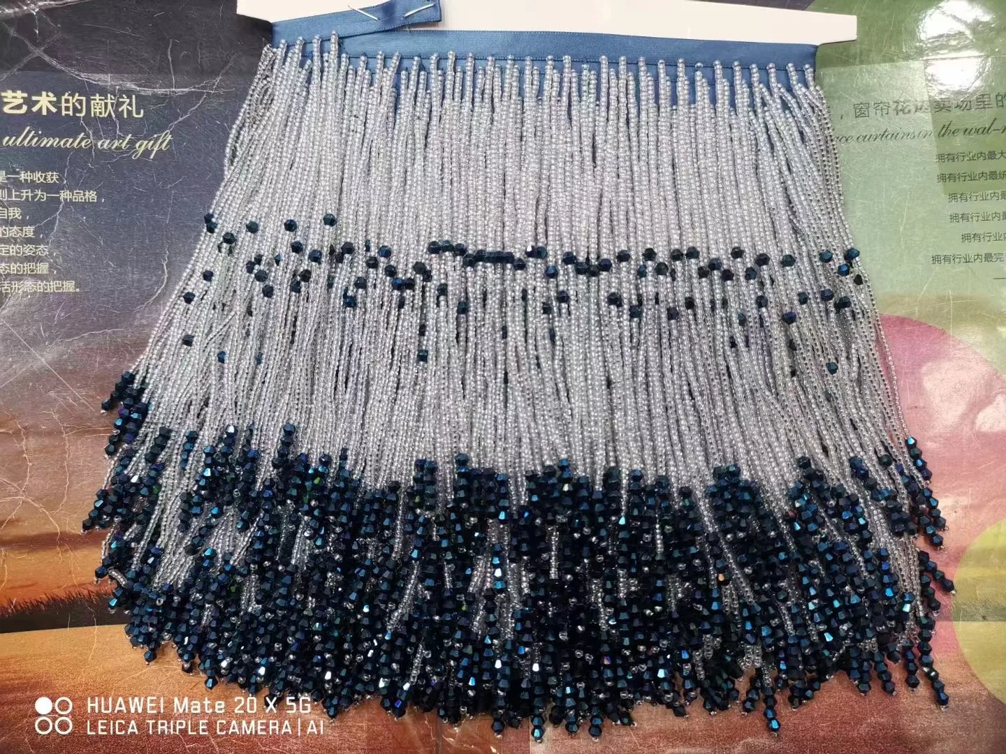 Wholesale Handmade Delicate Bead Fringe Trim Lilac Crystal Beaded Dress Tassel Fringe