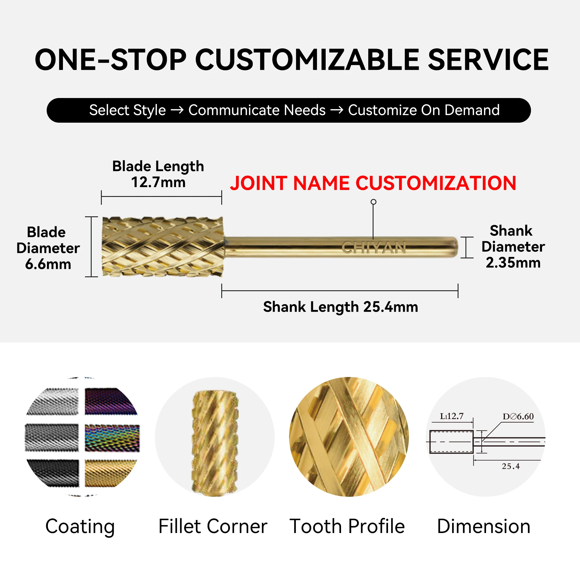 High Quality Tepered Safety Nail Cuticle Drill Bit 5 in 1 Pro Tungsten Carbide Nail Drill Bit For Electric Cuticle Clean