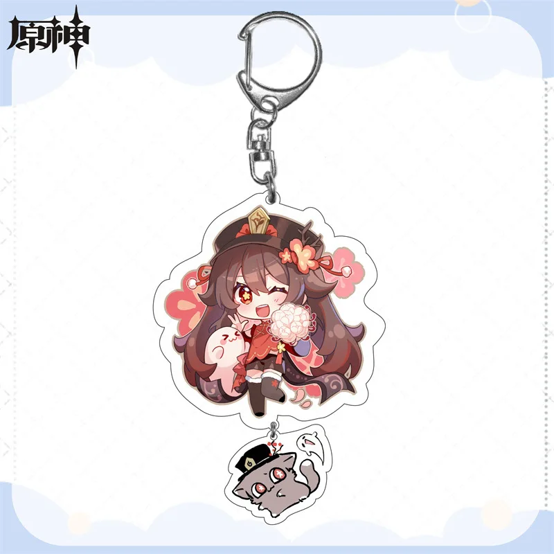 26 Designs Genshin Impact Game Peripheral Student Schoolbag Pendant Acrylic Keychain
