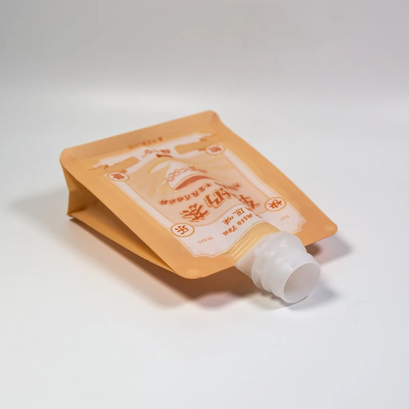 Custom Printing 250ML 500ML Wine Spout Bags Nylon Liquid Packaging Transparent Laminated Soap Dispenser Plastic Bags