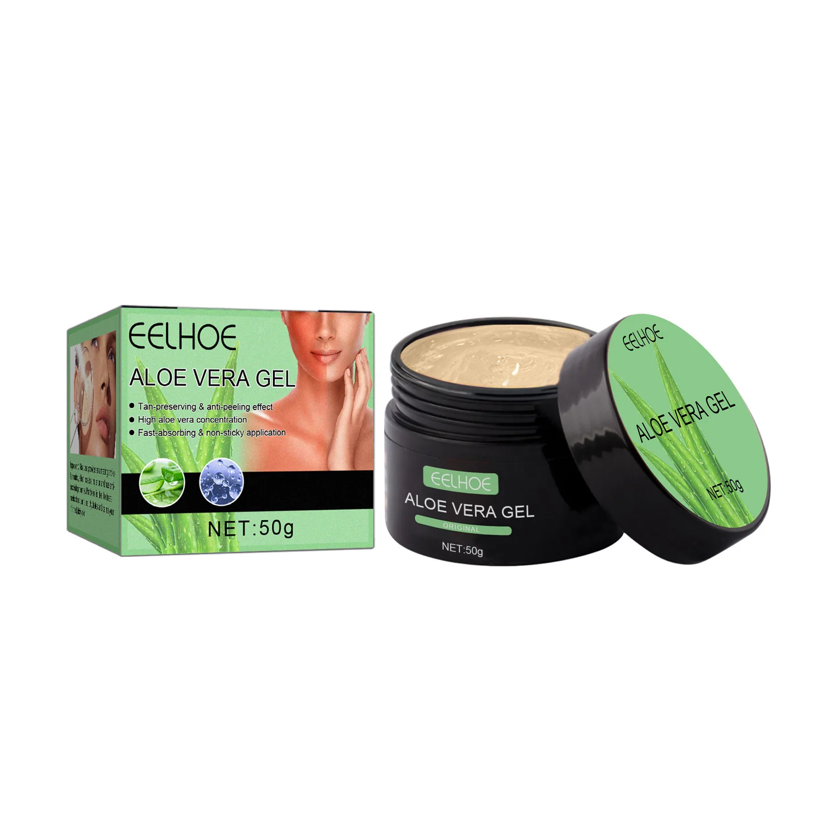 Tanning Cream Aloe Vera Gel Repair Set Outdoor Sun Use Tan Repair Gel Summer Beach Portable Bronzer Tanning Cream For Women