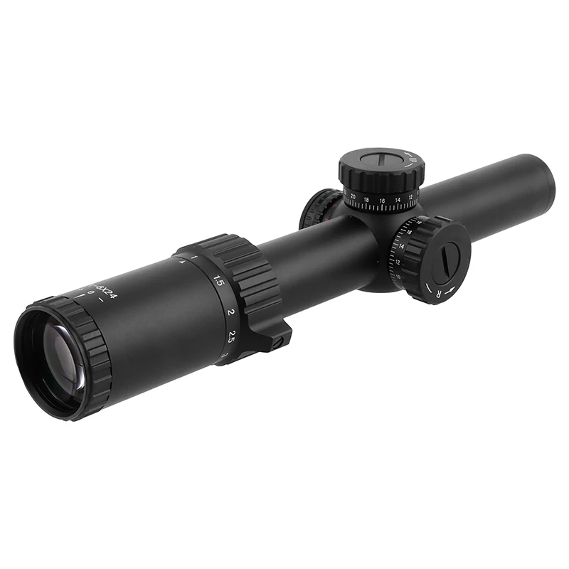 Hot sale 1-6x24 Telescope Second Focal Plane 30mm red and green illumination optics scope for hunting OEM