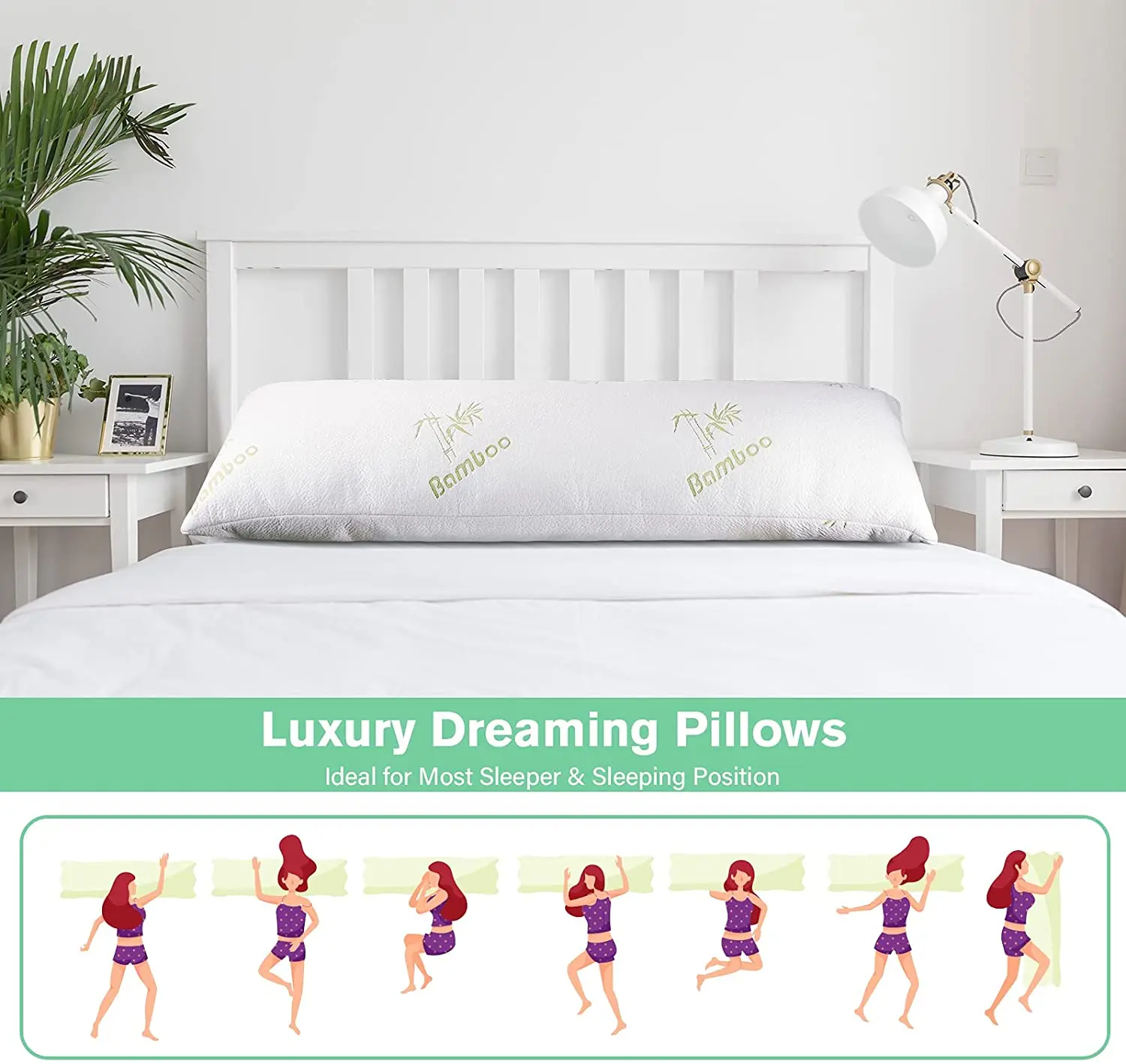 Custom High Quality Latex Large 137*50Cm 160*50Cm Adjustable Shredded Full Body Bed Pillow